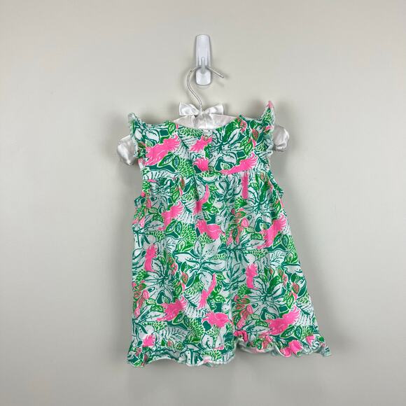 Lilly Pulitzer Cecily Infant Dress Botanical Green Just Wing It 18-24 Months - Picture 8 of 12